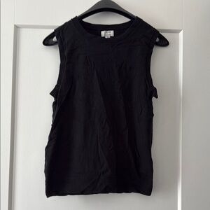 J. Crew Black Ribbed Muscle Tank